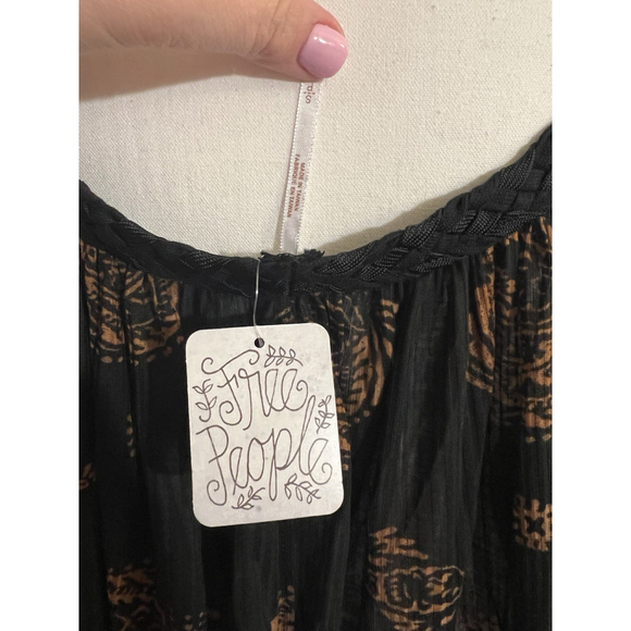 Free People Haveli Maxi Top Black Size Small - Picture 2 of 8